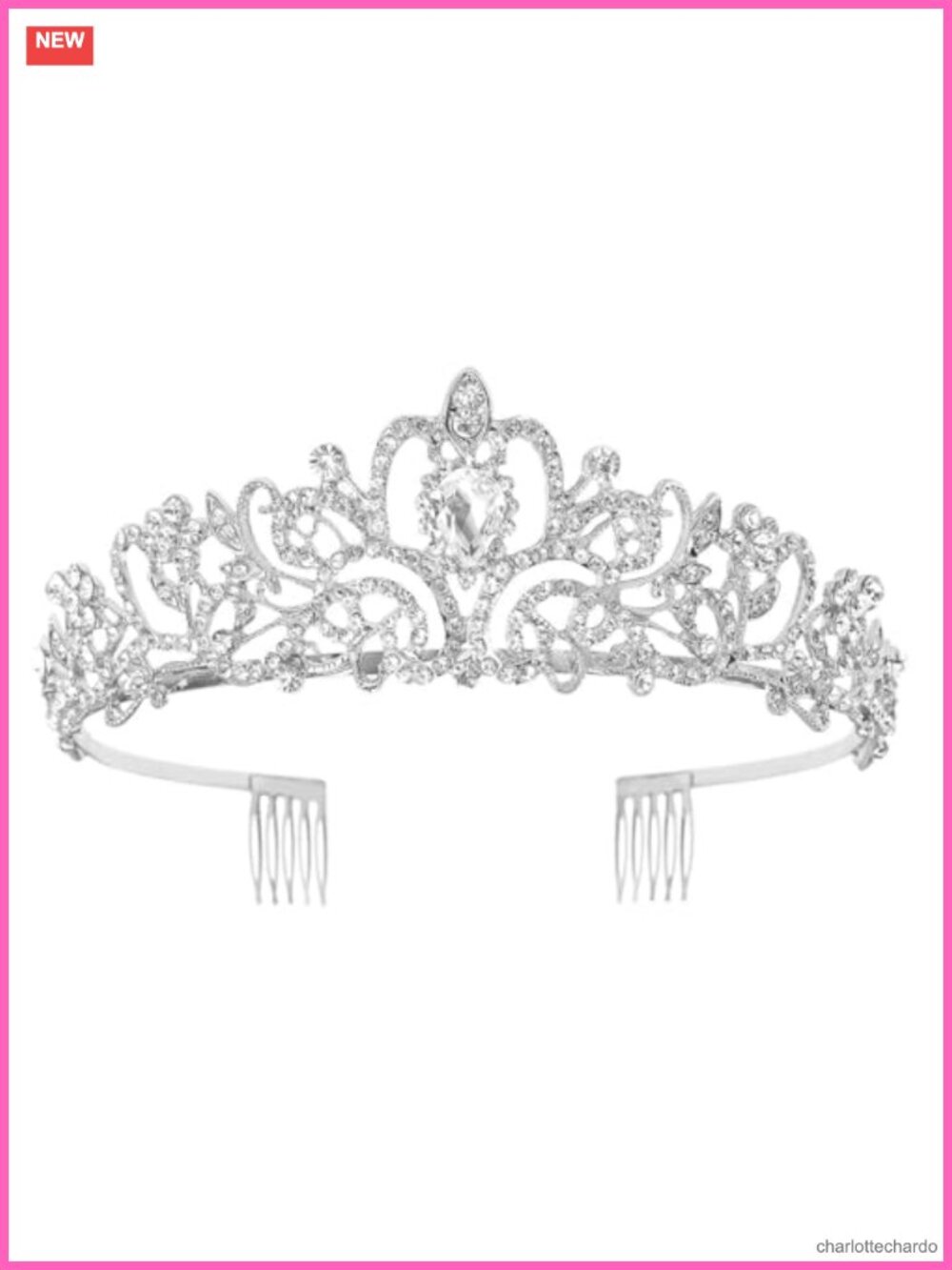 Crystal Crown Tiara for Women Bridal Prom Queen Birthday Wedding Party